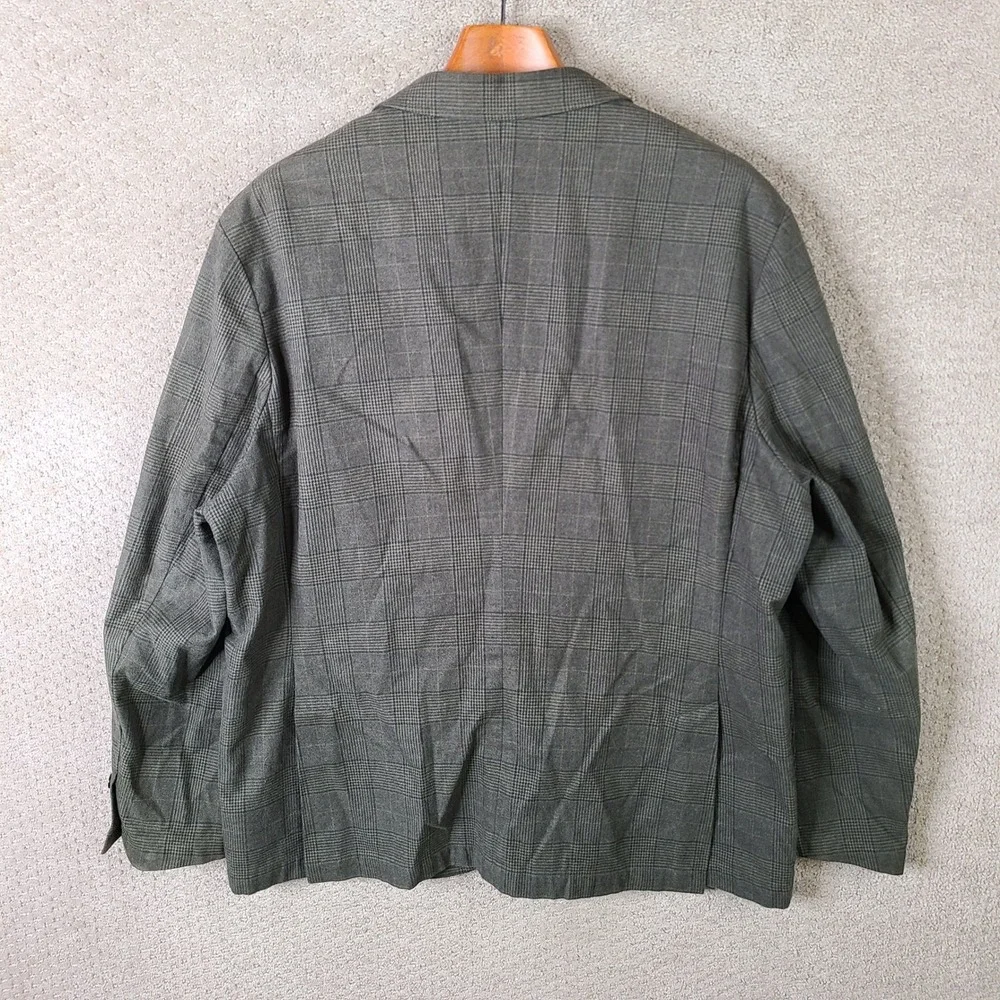 UNTUCKit Jacket Mens 48R Gray Glen Plaid Blazer 2 Button Cotton Blend Stretch